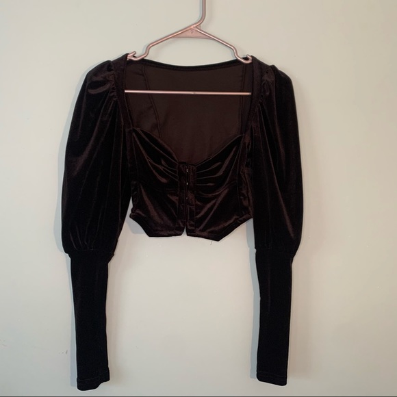 NWOT | Velvet Party Shirt - Picture 1 of 7